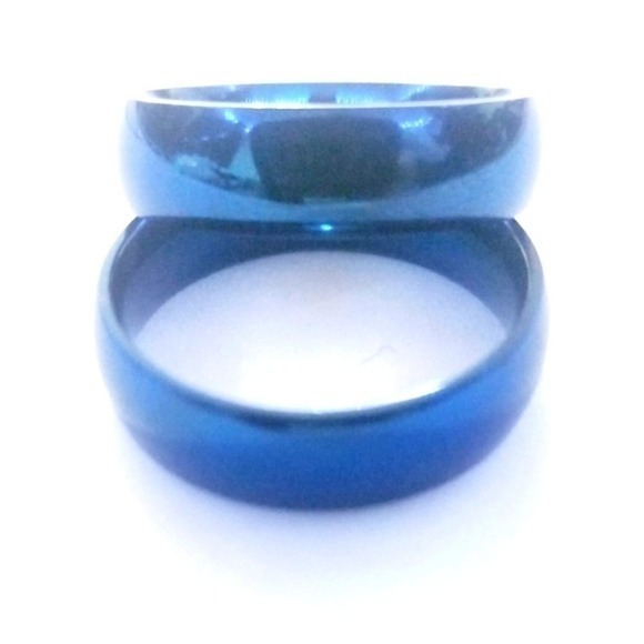 New blue tone stainless steel ring size‎ 9 - Picture 5 of 5